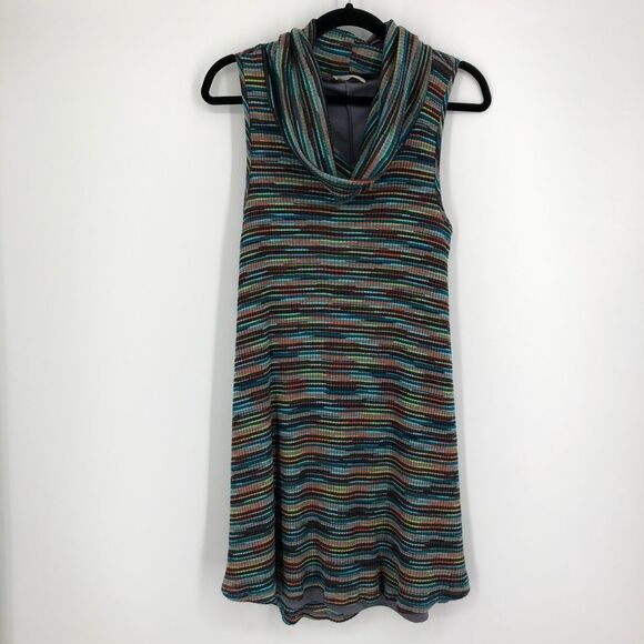 ALTAR’D‎ STATE Ribbed Multi Colored Cowl Dress - Picture 1 of 6